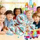 HAPPYMATY Antibacterial Magnetic Building Tiles - 106 PCS, Multicolored, 3D STEM Educational Blocks with 2 Cars for Kids