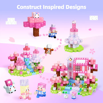 Gobidex 100Pcs Magnetic Blocks Kid Building Toys For 3+ Years Old Girls, Upgraded Stem Sensory Gifts For Princess, Kids Magnets Game For Toddler