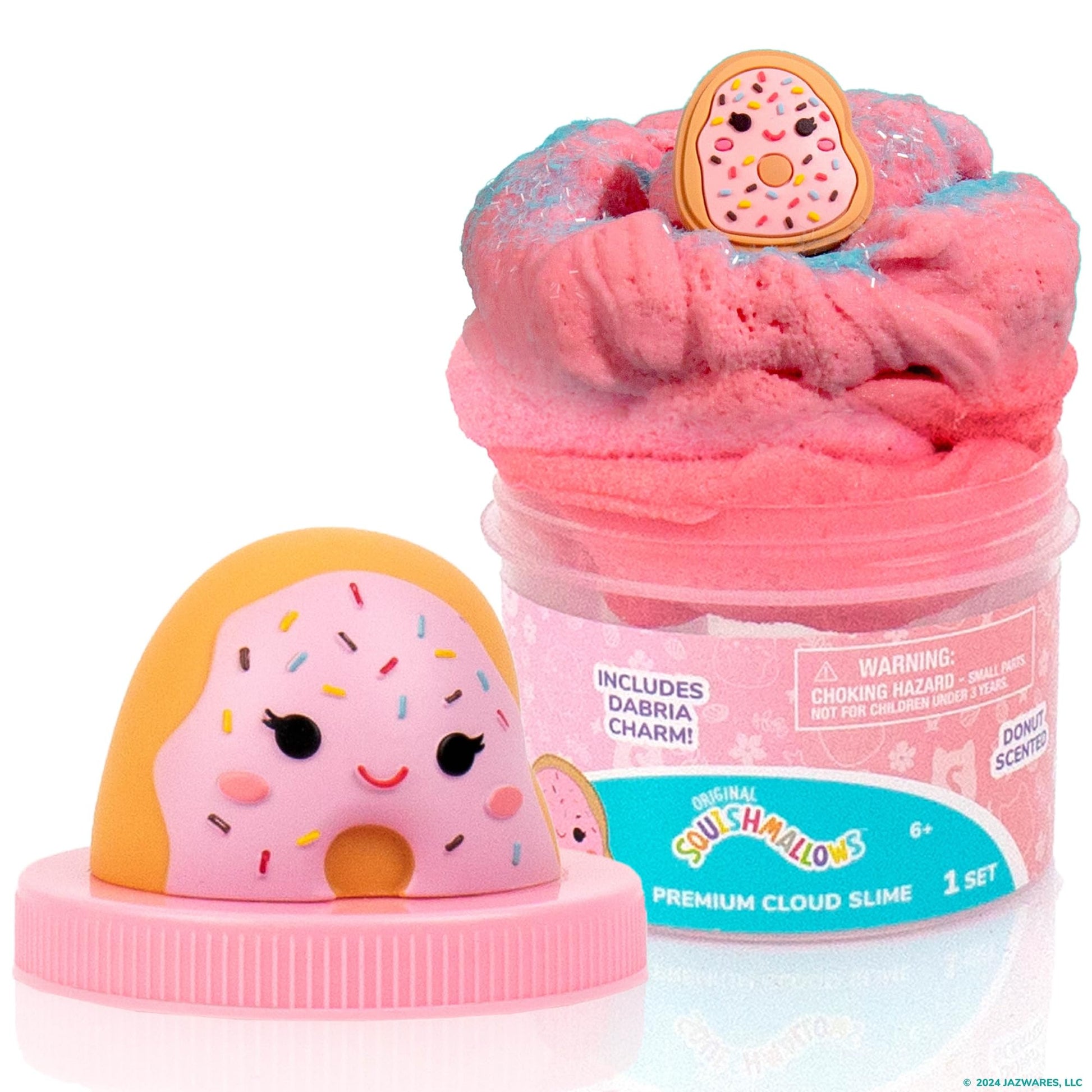 Original Squishmallow Dabria The Donut Premium Cloud Slime, Donut-Scented, Party Favors For Kids 8-12, Girl Toys 8-10 Years Old, Slime Kit For Girls Ages 8-12, Slime For Kids