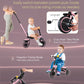 RIDYEE Tricycle for Toddlers 18 Months to 5 Years with Removable Push Handle, Tricycles for 3-5 Year Olds Ideal for On-The-Go Fa