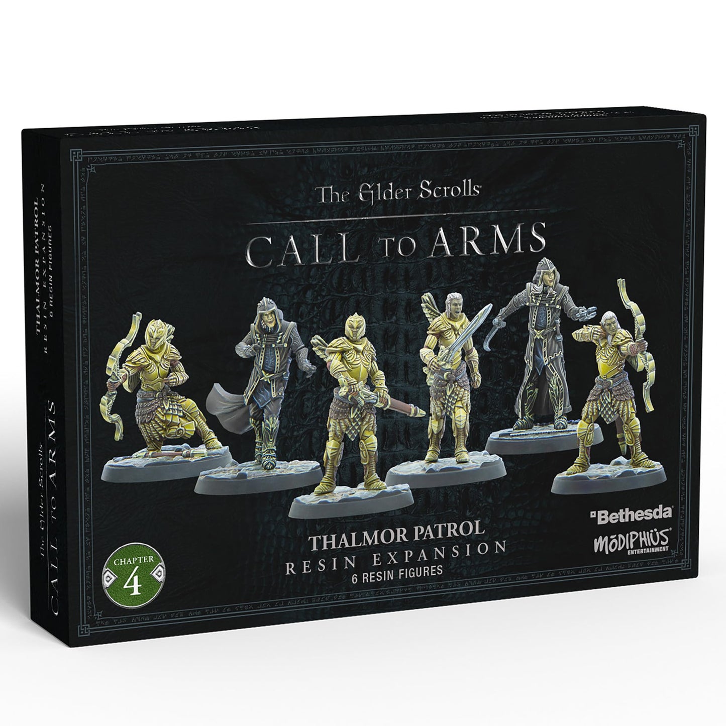 Modiphius: The Elder Scrolls: Call To Arms: Thalmor Patrol - 6 Figure Resin Expansion, Chapter 4, Unpainted, 32Mm Miniatures With Scenic Bases, Rpg