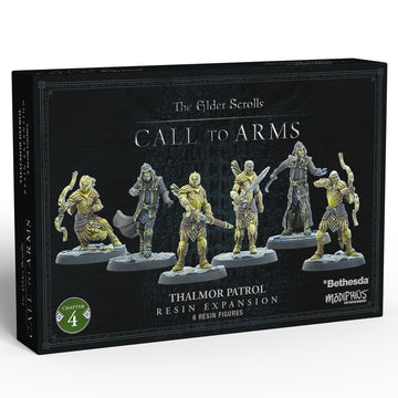 Modiphius: The Elder Scrolls: Call To Arms: Thalmor Patrol - 6 Figure Resin Expansion, Chapter 4, Unpainted, 32Mm Miniatures With Scenic Bases, Rpg
