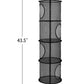 2Pcs Stuffed Animal Storage Organizer Foldable Stuffed Animal Net Or Hammock Organizer, 4 Compartments Hanging Mesh Toy Storage