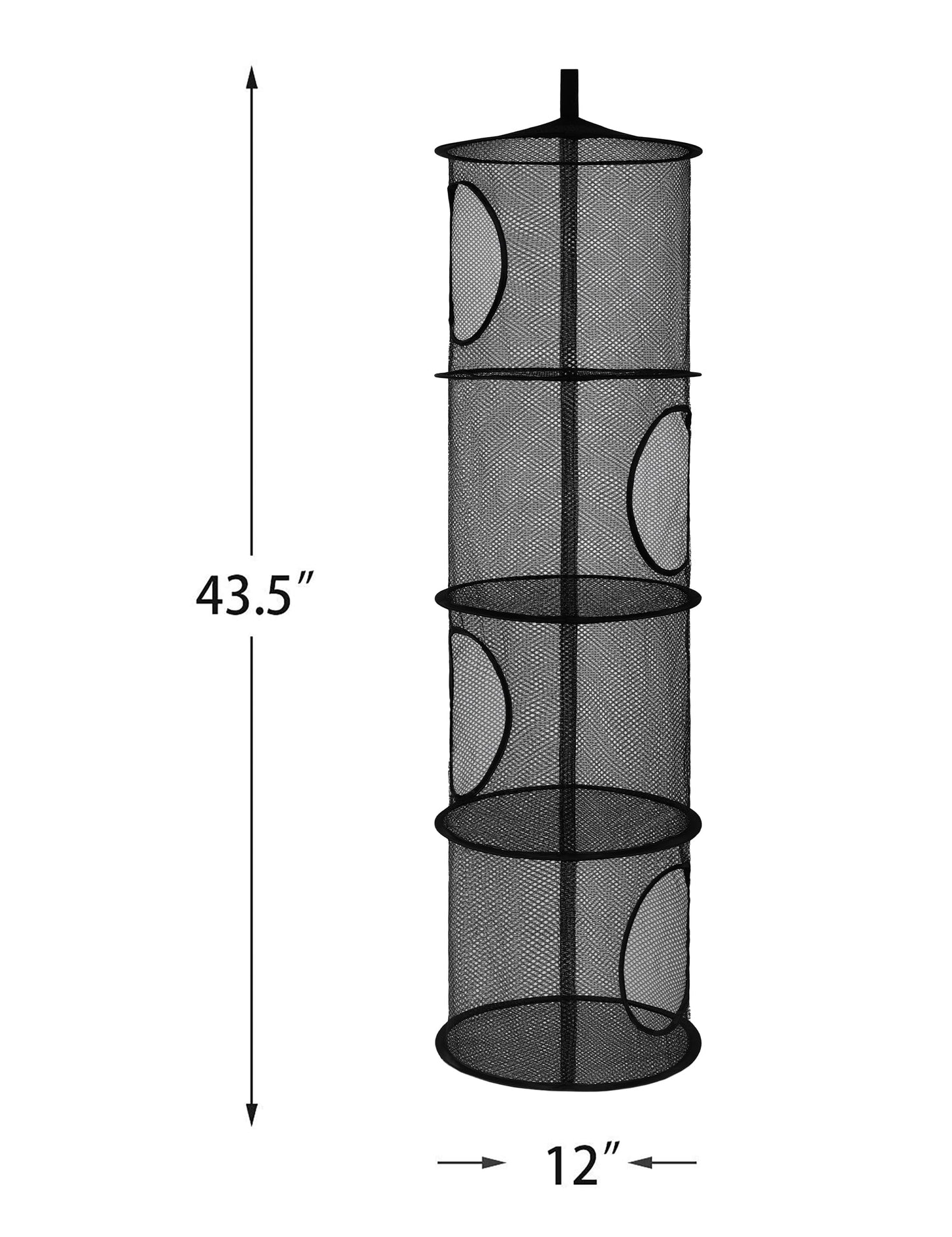 2Pcs Stuffed Animal Storage Organizer Foldable Stuffed Animal Net Or Hammock Organizer, 4 Compartments Hanging Mesh Toy Storage