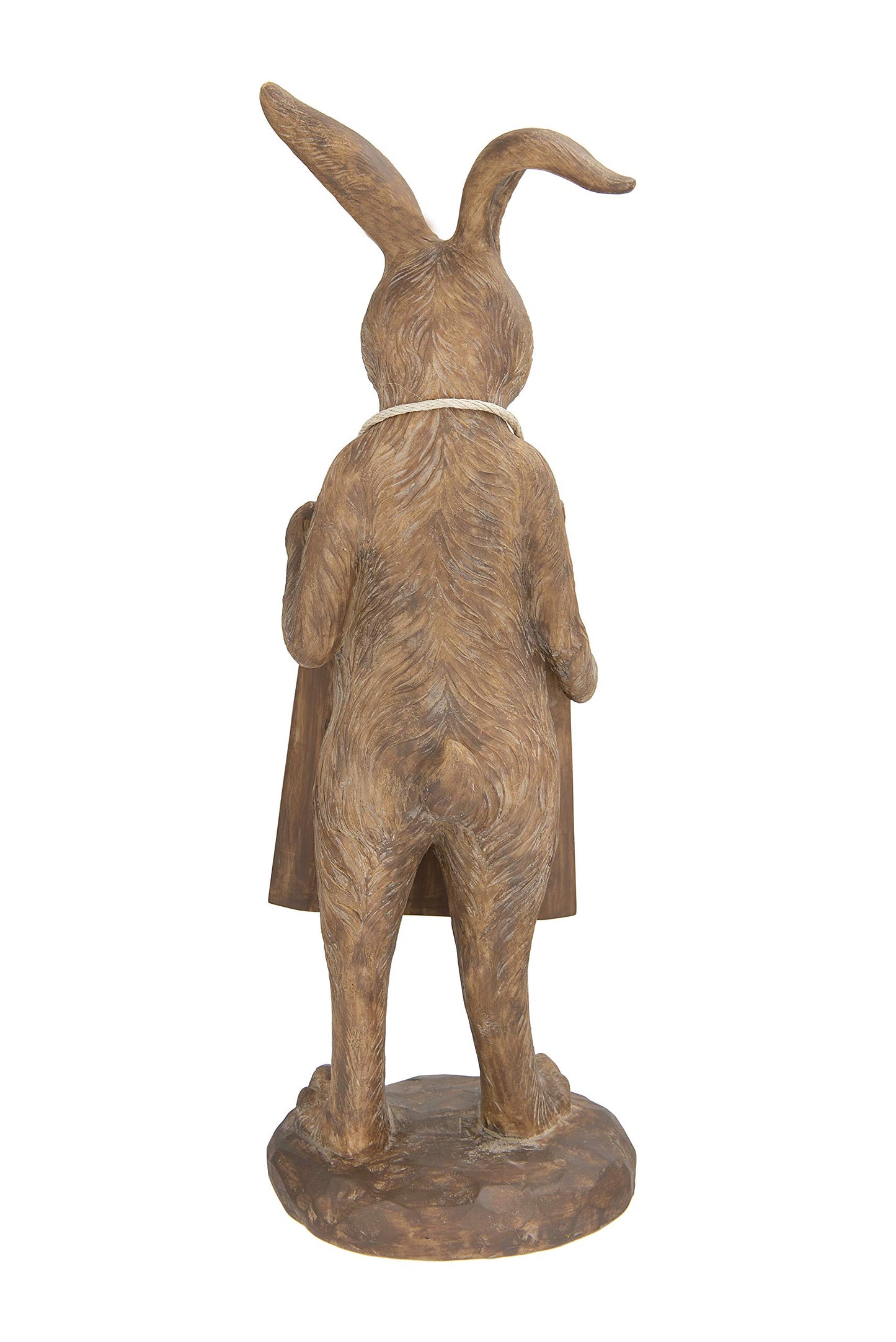 Creative Co-Op Rabbit Figurine Holding Working Chalkboard