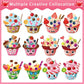 24 Sheets Make-A-Face Cupcake Stickers Make Your Own Dessert Stickers Mix And Match Sweets And Fruit Treats Party Favor Supplies