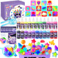 Dreamon Magic Gel Water Elf Toy Kit, Aqua Fairy Water Gel Kit with 22 Gels & 16 Molds, DIY Space Cosmic Magic Water Pets Sensory