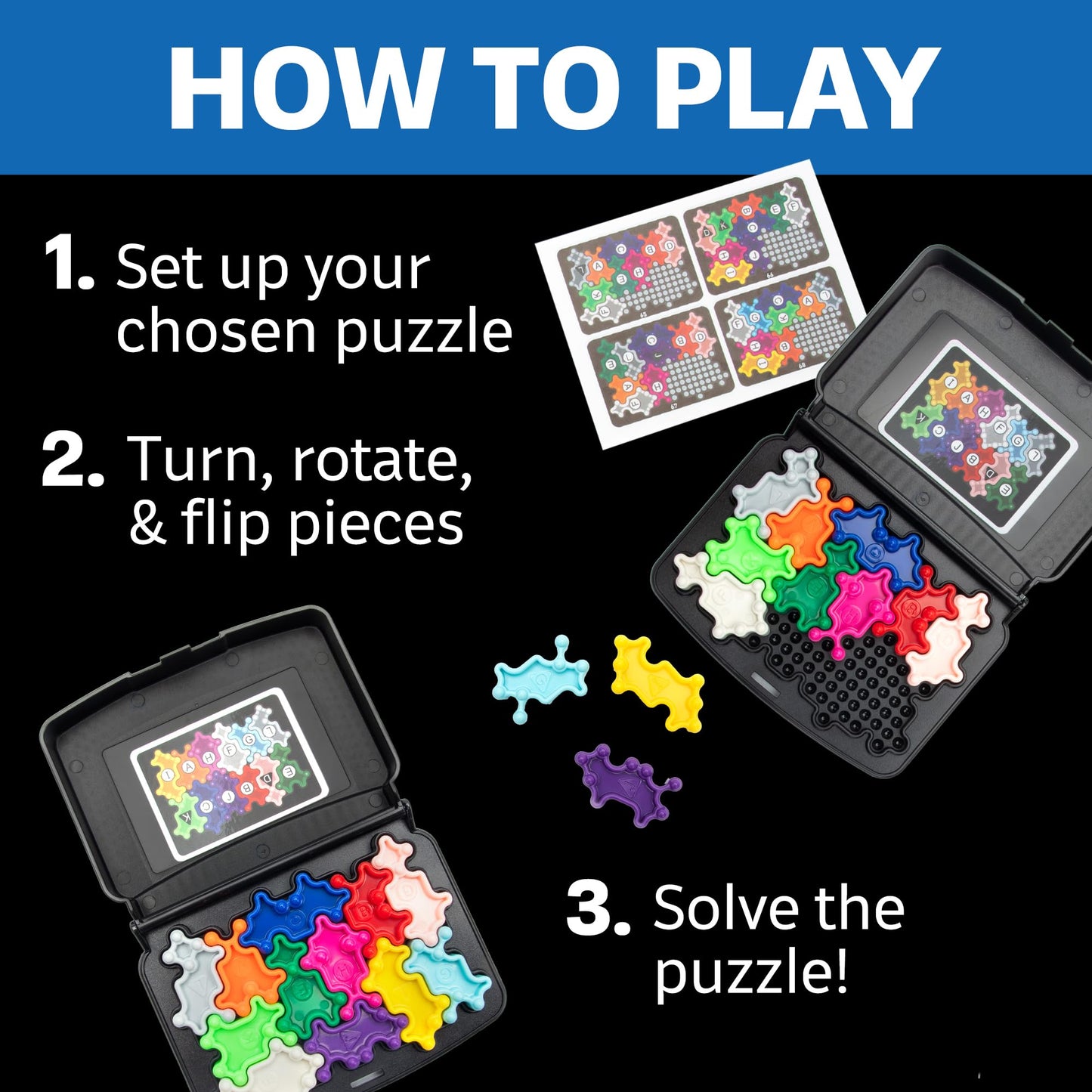 Educational Insights Kanoodle Cosmic Brain Teaser Puzzle Game - Multi-color, Medium Size, Travel Game for Kids Ages 7+