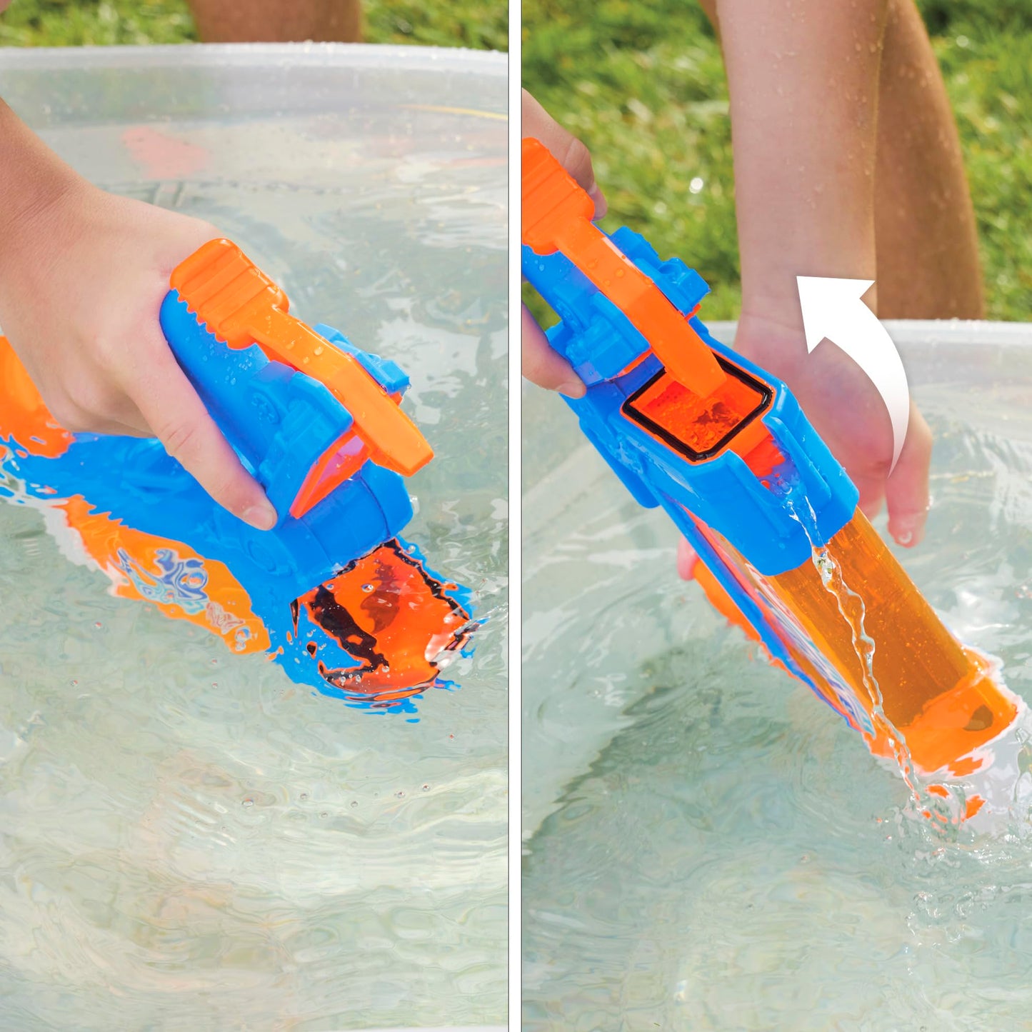 Nerf Super Soaker Flip Fill Water Blaster, 4 Spray Styles, Fast Fill, 887 Millilitre Tank, Water Toys