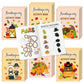 Thanksgiving Activity Books for Kids - Fall Themed Mini Games Coloring Book Set Bulk Mazes Word Search Word Scramble Games DIY B