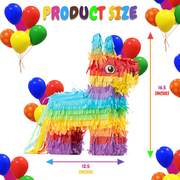 The Award Box Extra Large Pinata, 2 Pack, Animal Theme Birthday Party Decorations, 10 x 6 x 11 inches (Donkey 16.5 in)
