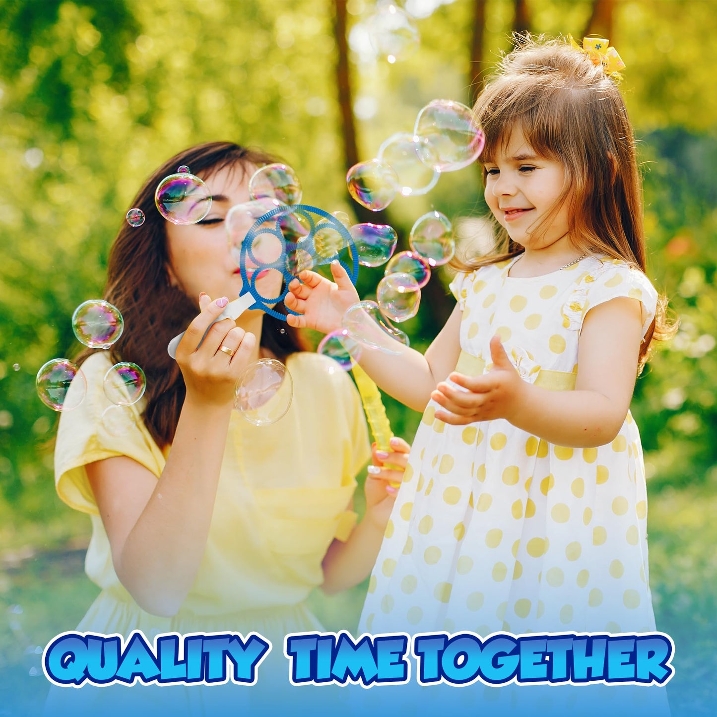 Giant Bubble Wands Outdoor Toys For Kids Large Blowing Rings Variety Shapes Set For Big Soap Bubbles Includes Huge Bubble Mix So