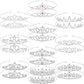 Hicarer 20 Pieces Girls Tiara Crown Silver Princess Crowns Girls Crystal Tiaras Bulk for Wedding Birthday Party Favor (Cute Styl
