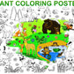 Alex Art Large Coloring Poster - Animals Giant Coloring Sheet For Children - Super Huge Wall Coloring Posters For Kids - Family Big Coloring Page - Jumbo Coloring Book Table Floor Size 38.5'X26.7'