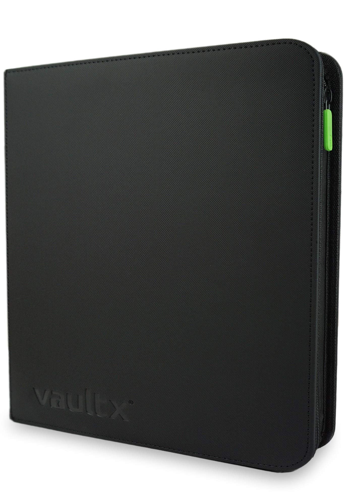 Vault X enhanced Exo-Tec Zip Binder 12 Pocket  20 Double-Sided Pages for 480 Side-Loading game-style for Board  Collectible or Trading Card Game Protective Folder Album (Black)