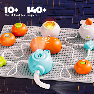 Science Kits For Kids - Stem Kits For Kids, Electronics Exploration Kit, 140+ Projects, 10+ Circuit Parts, Stem Educational Toy