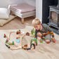 Tender Leaf Toys - Wild Pines Train Set - 95 Pieces Wooden Train & Bridge Set For Kids, Toddler Boys & Girls - Compatible With Most Toy Trains - Age 3+