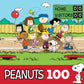 RoseArt Peanuts Baseball 100-Piece Jigsaw Puzzle for Kids & Adults, Multi-colored, Cardboard, Model 8669ZZA