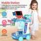Doctor Kit for Kids, Pretend Doctor Playset for Toddlers with Cart, Costume and Stethoscope, Role Play Medical Toy for Girls Boy