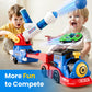 iPlay, iLearn Kids Launching Truck Toys for Boys Ages 3-5, Toddler Track Toy, 4 Mini Diecast Race Cars, Balls Shooting Game, Lar