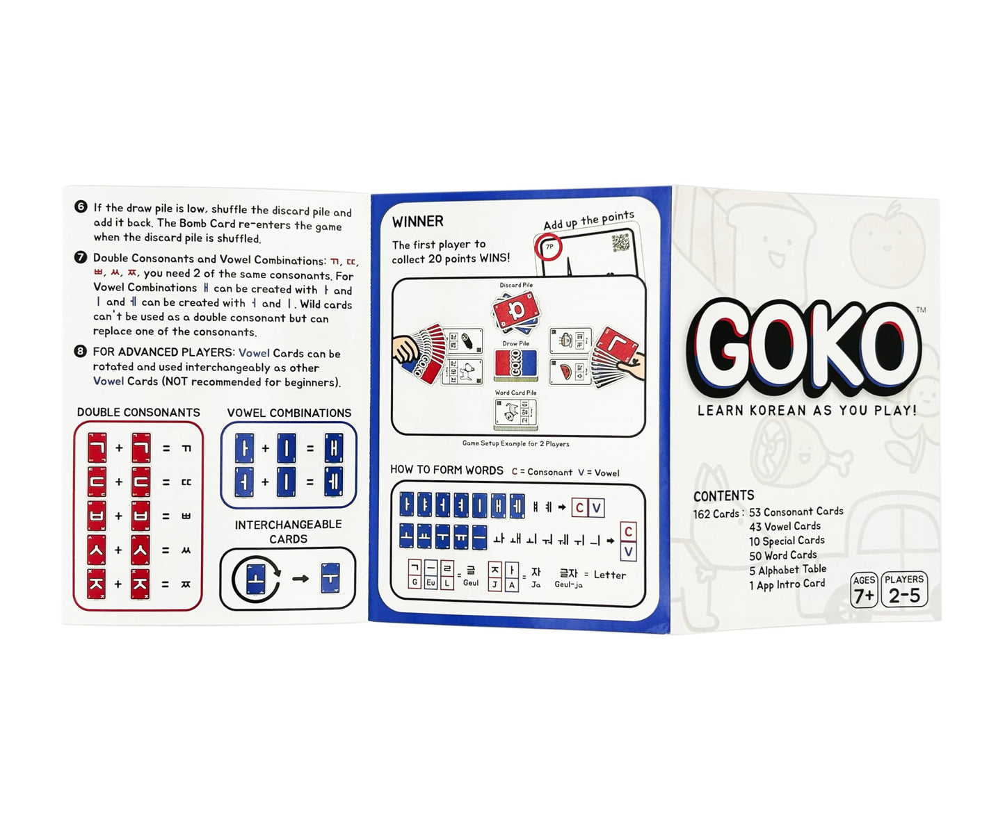 Goko Games Learn Korean As You Play | Gifts For K-Pop And K-Drama Fans | Beginner Friendly | Fun For Kids And Adults | Collect,