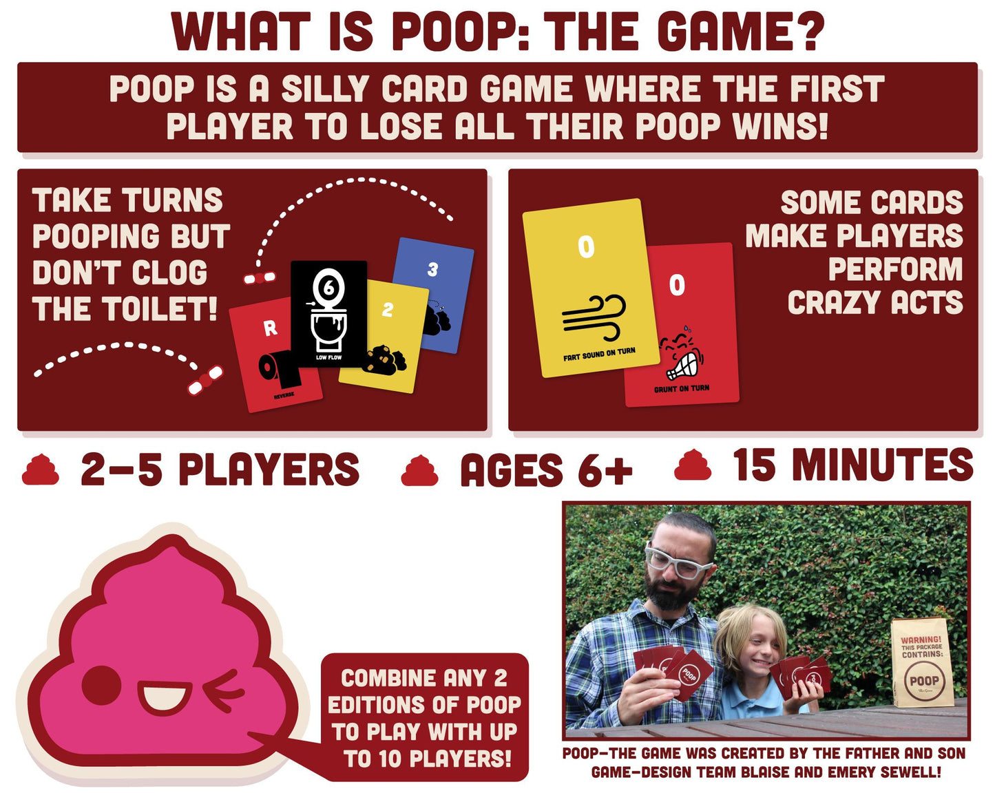 Poop: Kawaii Edition Family - Friendly Party Games - Card Games For Adults, Teens & Kids