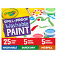 Crayola Spill Proof Paint Set (25Ct), Washable Paint For Kids, Kids Craft Supplies, Holiday Gift For Toddlers & Kids, Nontoxic, 3+