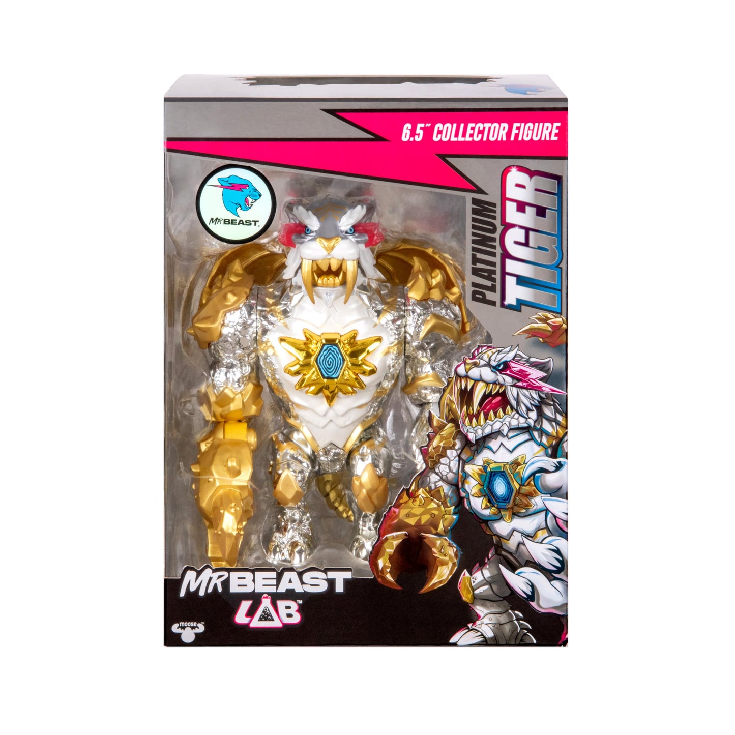MRBEAST LAB Apex Beast Tiger Collector Figure - 6.25" Tall, Multicolor, Premium Detail, 13 Points of Articulation, Model 24727