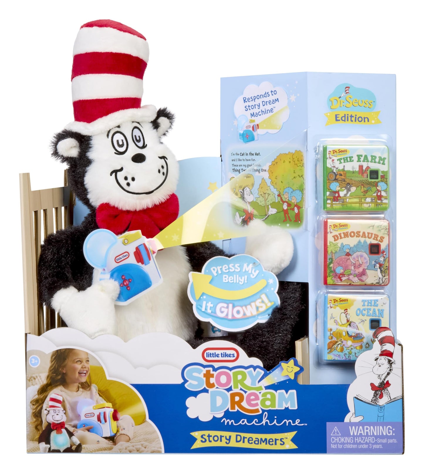 Little Tikes Story Dreamers Cat in The Hat Plush  Storytime  Books  Audio Play Character  Gift and Toy for Toddlers and Kids Girls Boys Ages 2-5 Years