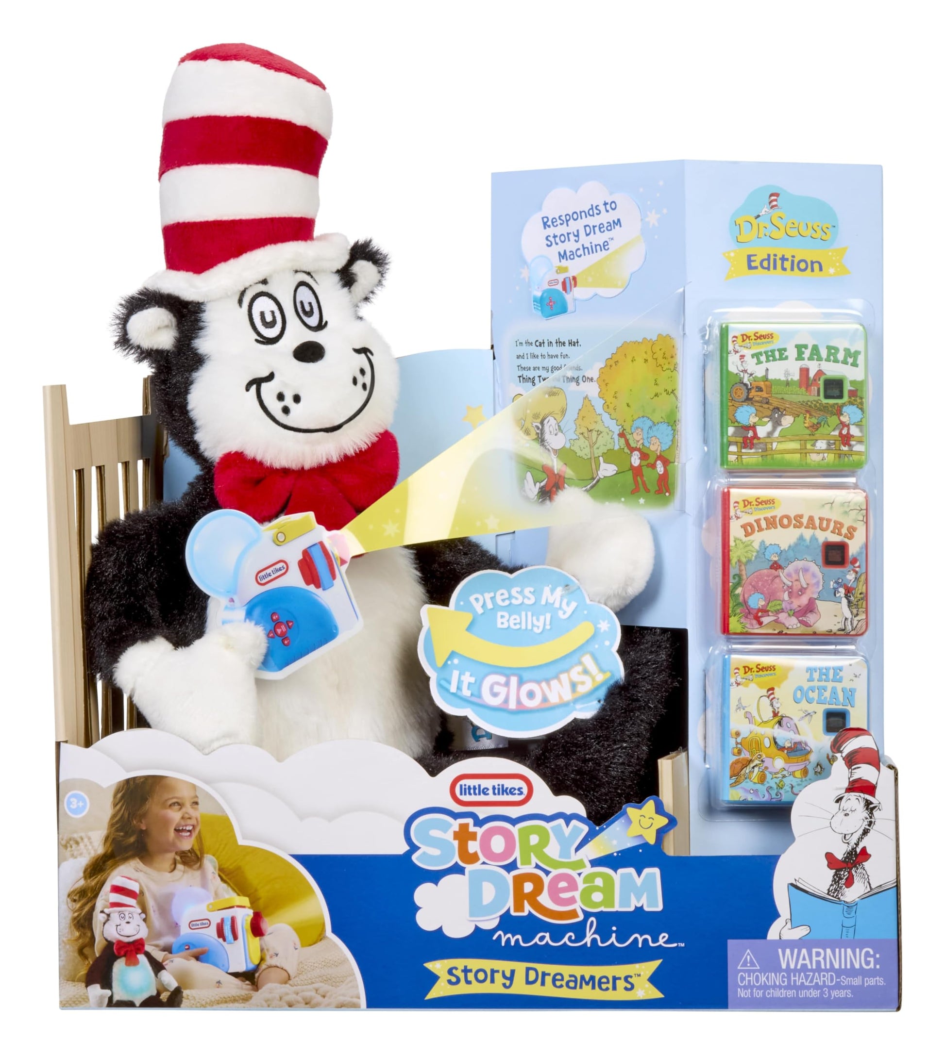 Little Tikes Story Dreamers Cat in The Hat Plush  Storytime  Books  Audio Play Character  Gift and Toy for Toddlers and Kids Girls Boys Ages 2-5 Years