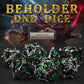 Beholder Dice Set Dnd, Dragon Eye Dice, Zhoorqi 7Pc/Set Polyhedral Dices For Dungeons And Dragons, Rpg, Eye Monster D&D Gifts(Ey