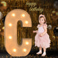 3Ft Marquee Light Up Letters, Large Marquee Letters C, Letters For Party Decorations, Big Baby Letters For Baby Shower Birthday