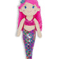 June Garden Plush Doll - 15.5" Sparkly Mermaid Larissa - Soft Polyester Stuffed Toy for Toddler Girls