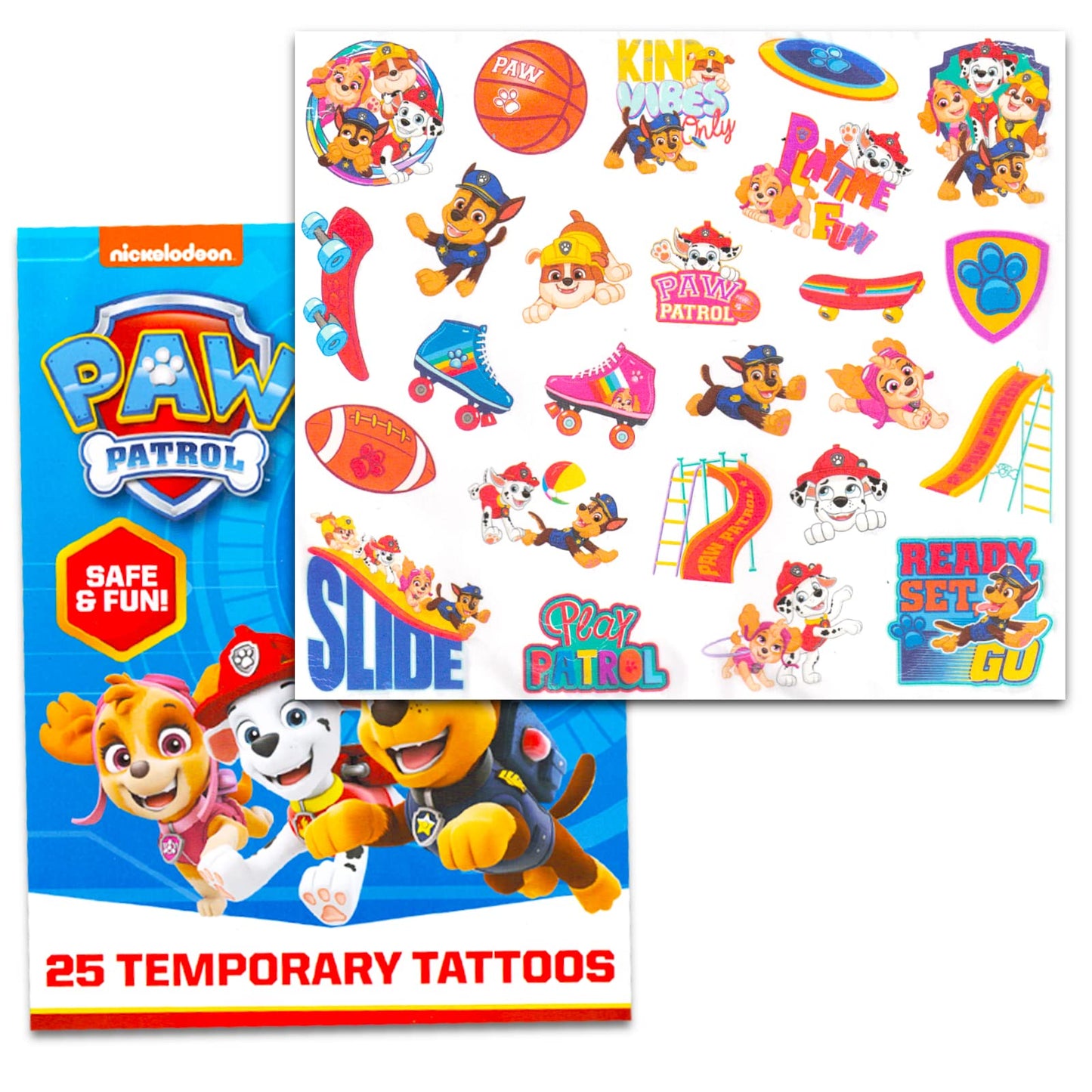 Paw Patrol Chase Mini Movie Vehicle Set - 4 Pc Bundle With 2-In-1 Toy Car, Action Figures, Tattoos And More | Toys For Kids