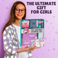 Piccassio Diy Journal Kit For Girls - Complete Scrapbooking & Journaling Craft Set, Stationery, Stickers, & Art Supplies - Creat