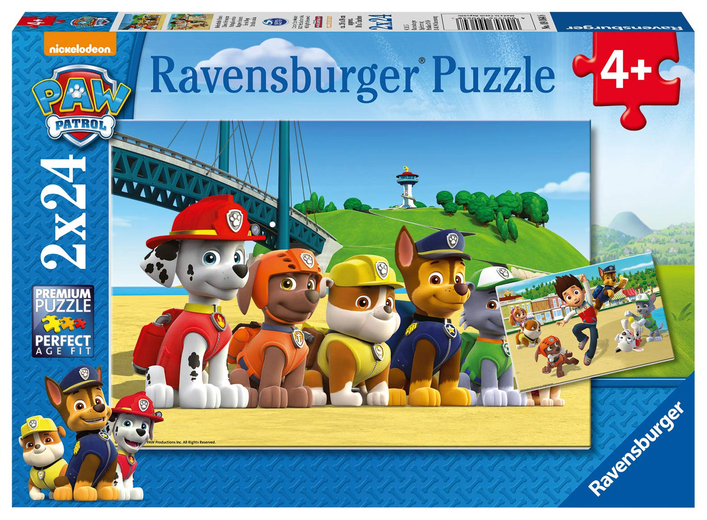 Ravensburger Paw Patrol Jigsaw Puzzle - 2 x 24 Piece Multicoloured Set for Kids and Family Fun