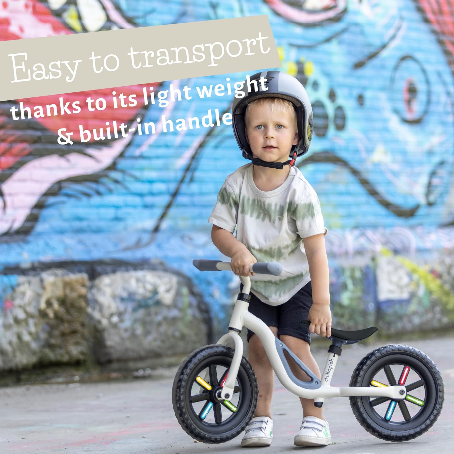 Chillafish Charlie Glow - Light-Up Balance Bike, Adjustable, No-Puncture Tires (18-48 Months)