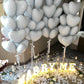 Lovoir 12 Pcs Blue Heart Shape Foil Mylar Balloons 18 Inch Love Balloons For Valentine'S Day Birthday Party Decorations Wedding