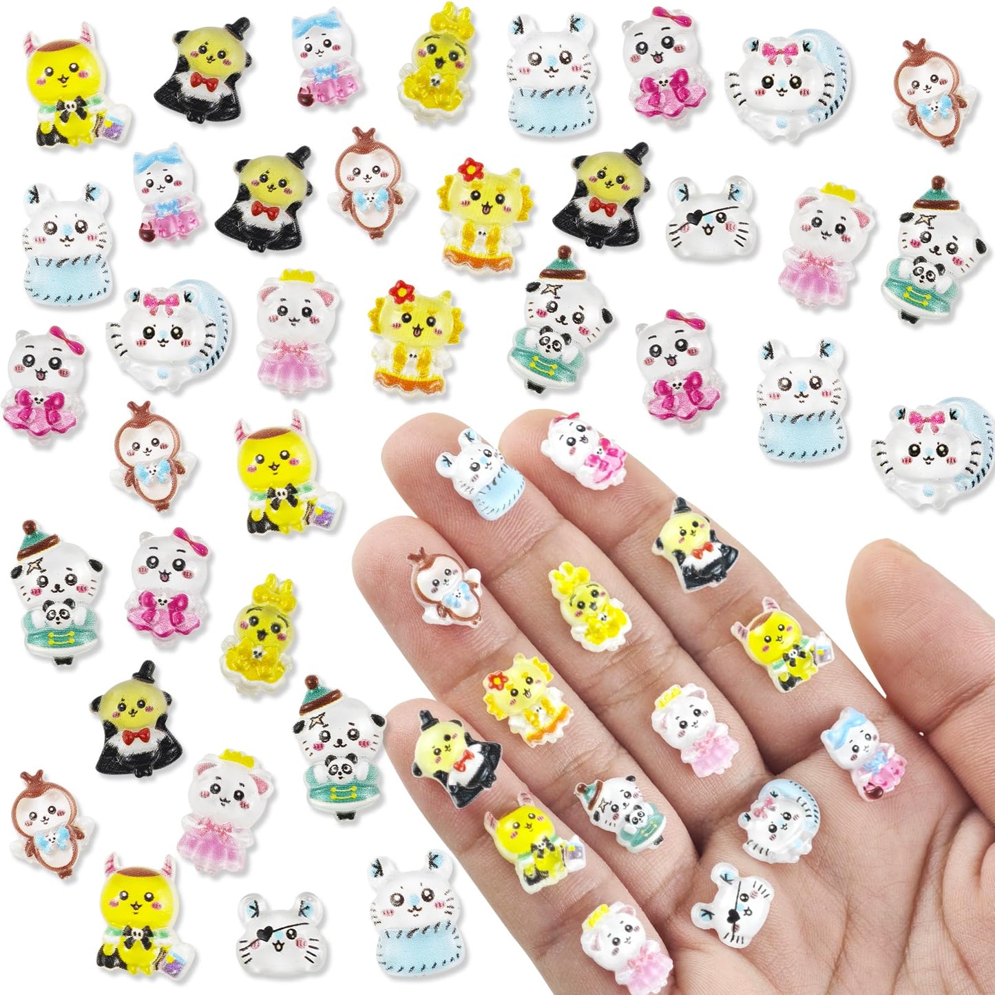 WOZADU 100 PCS Mini Resin Hamster Figures for Crafts Tiny Resin Animal Miniature Things for Dollhouse Fairy Garden Micro Landscaping Decoration Cake Toppers Decor