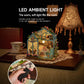 Vaki Vaki Miniature House Kit With Led Light, Book Nook Kit With Cover For Birthday, 3D Wooden Bookends Puzzle, Bookshelf Decor