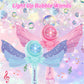 Princess Bubble Wand Set Of 2 For Boys And Girls Gift Aged 3-8,Automatic Bubble Machine Blower Toys With Light And Music For Out