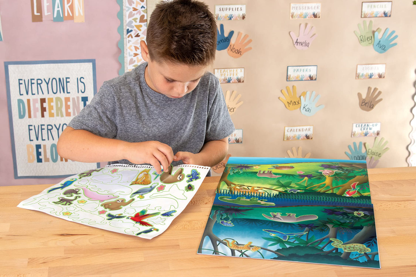 Teacher Created Resources Animal Habitats Reusable Sticker Pads - Model TCR20113 - Engaging Educational Fun for Kids