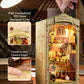 Robotime Diy Book Nook Kits, Miniature House Kit, 3D Wooden Puzzle With Led, Dollhouse Booknook Kit, Creative Bookends Bookshelf