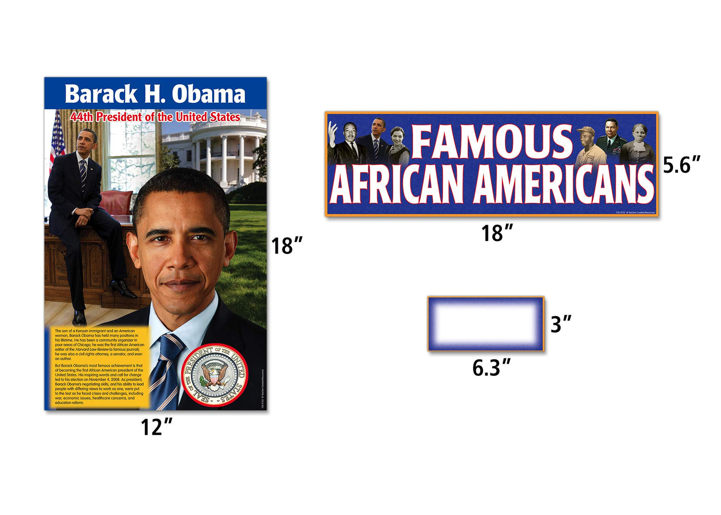 Teacher Created Resources Famous African Americans Bulletin Board Set, 16 Pieces