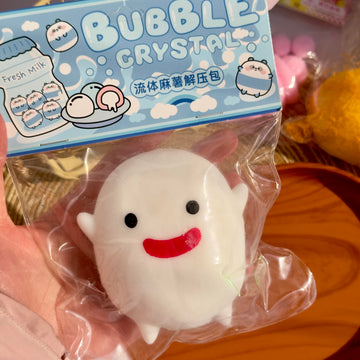 Taba Squishy Toys Cat Paw Squishy Toys Cat Paw Squeeze Toys  Fidget Toys Silicone Squeeze Toy for Stress Relief Cute Soft Squeeze Fidget Toys Party Favors Gift for mature-themed (Little Ghost)