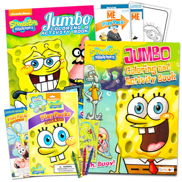SpongeBob SquarePants Coloring and Activity Book Set with Stickers (2 Books and Play Pack)