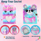 Dicvute 2Pcs Diary With Lock, Gift For 6 7 8 Years Old Girls, Fuzzy Notebook Cute Cat Bear Diary Secret Writing Plush Journal Ch