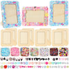 Thyle 4 Pack Mosaic Picture Frame Painting Craft Kit for 4 x 6 Inch Photo 4 Pcs DIY Unfinished Wooden Picture Frames with Beads 