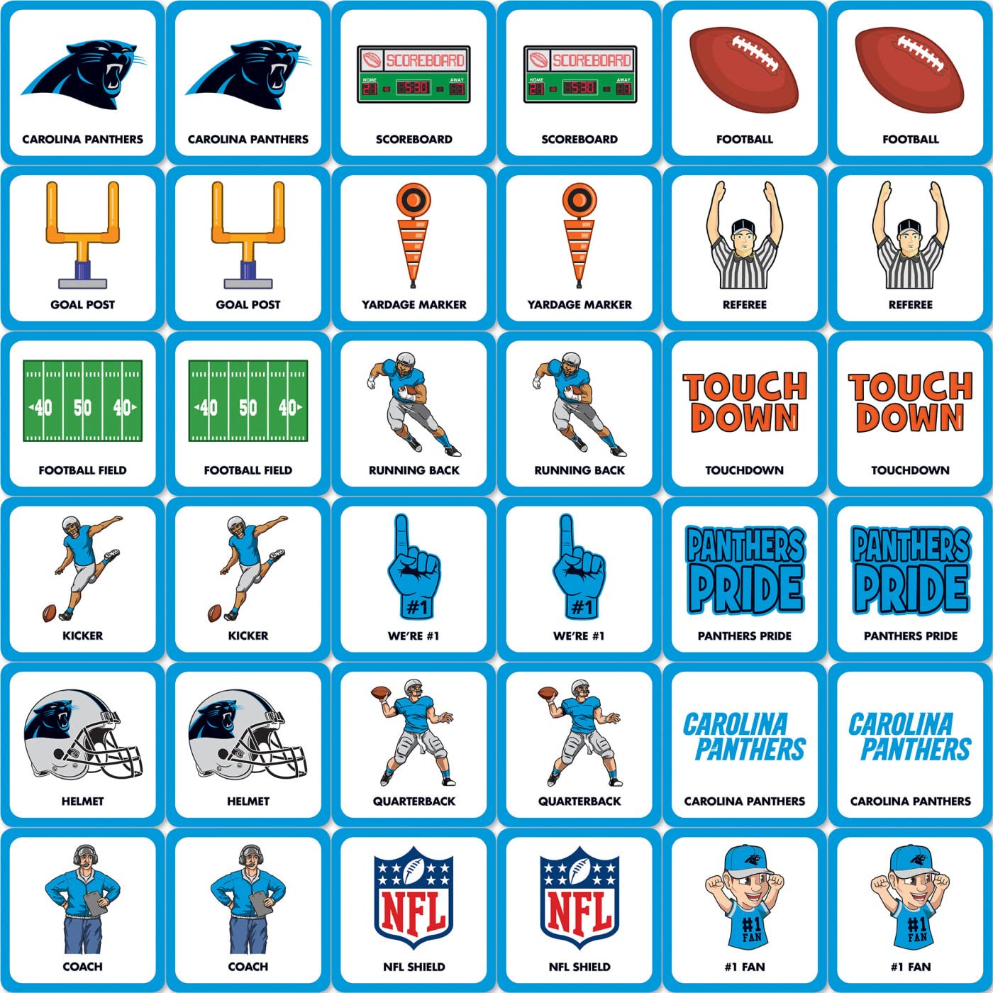 Carolina Panthers Matching Game