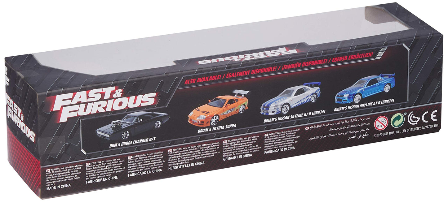 Jada Toys Fast & Furious Dom 's Dodge Charger R/T & Brian 's Toyota Supra 1:32 Die-Cast Vehicle (26063)